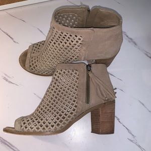 VINCE CAMUTO Open Toe Ankle Booties